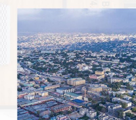 Aerial view of Mogadishu