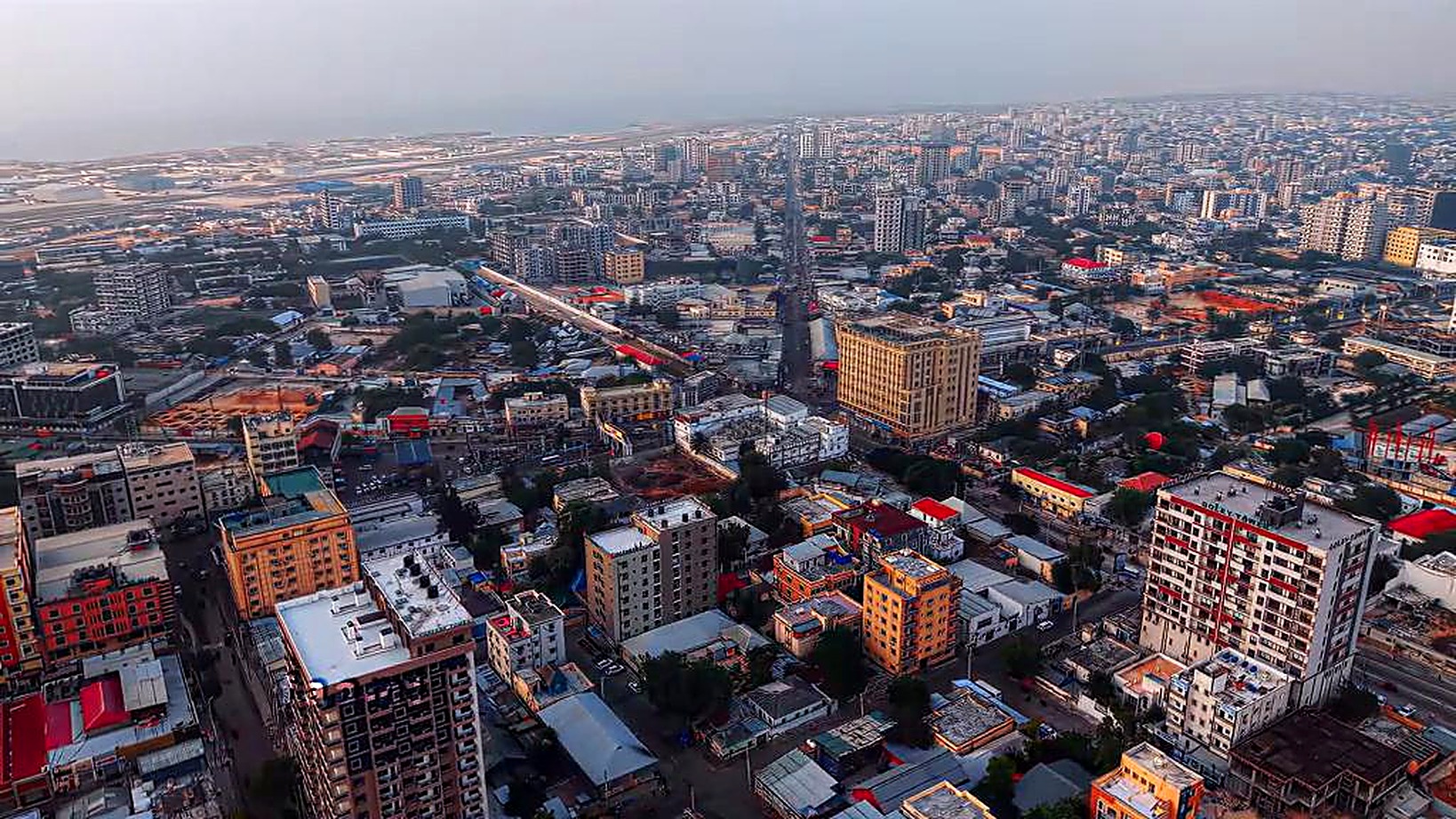Aerial view of Mogadishu
