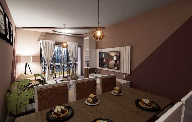 Taleex Apartment, living and dining room